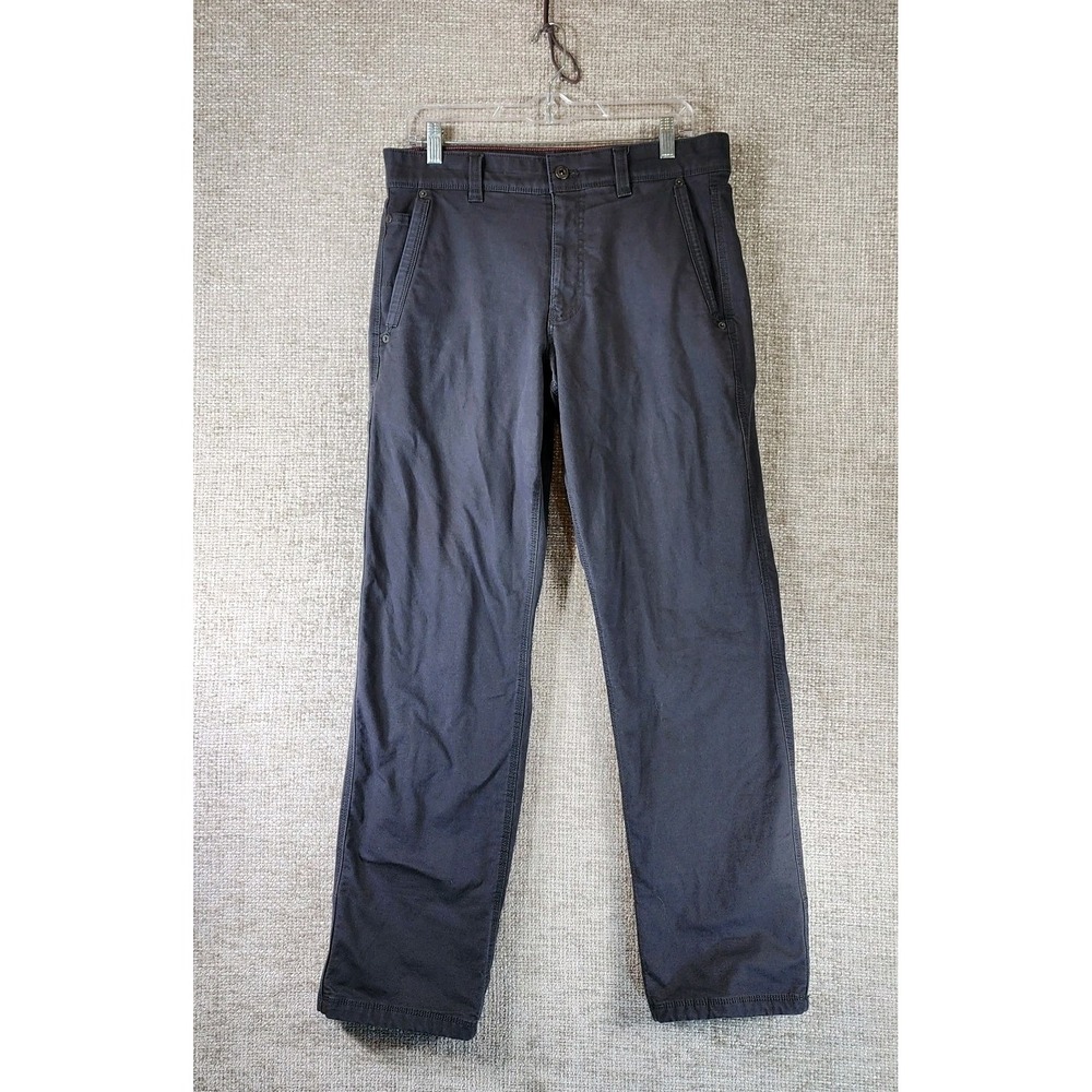 Eddie Bauer Mountain Ops Fleece Lined Cargo Pants Mens 32x32 Gray Canvas Hiking